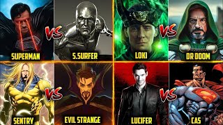 Superman Vs Silver Surfer, Loki Vs Dr Doom, Sentry Vs Evil Dr Strange | BATTLE COMPARISON