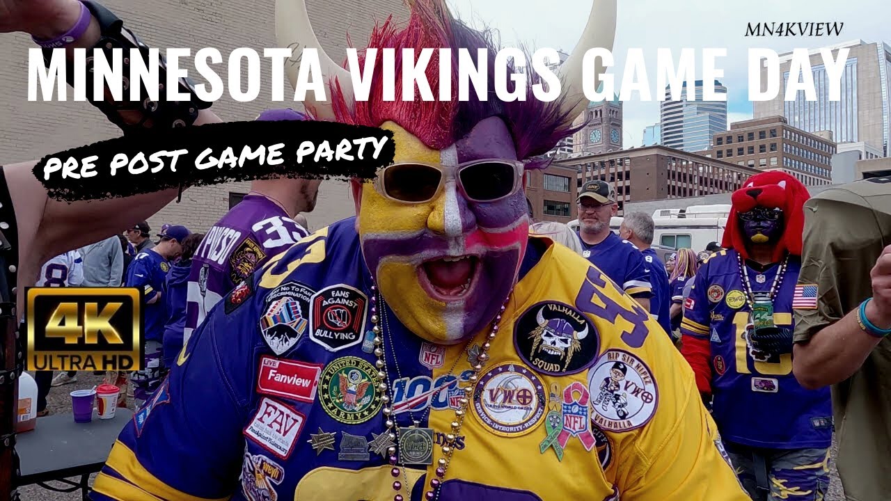 4K Minnesota Vikings Game Day  | skol .. skol.. Pre Post Game Party | Minneapolis Downtown