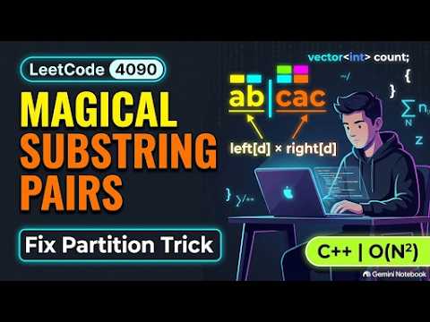 LeetCode 4090 | Count Magical Substring Pairs I | O(N²) C++ | Contribution Technique