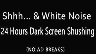 Shhh Sound & White Noise Black Screen for Deep Sleep | Mozart & Brahms Lullabies - Baby Sleep Music