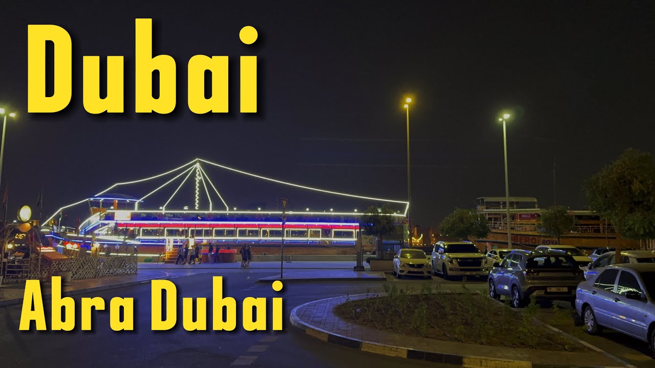 Magical Night Abra Ride in Dubai [4K] | Stunning Creek Views & Traditional Boat Experience