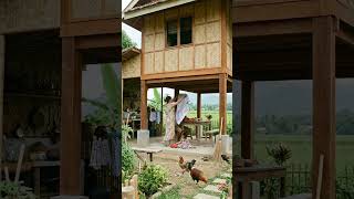 Would You Spend Your Days in This Peaceful Country House? 🤍 #nature #villagelife #simplelife #reels
