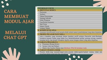 WAJIB DICOBA !!!! CARA MEMBUAT MODUL AJAR / RPP MENGGUNAKAN CHAT GPT