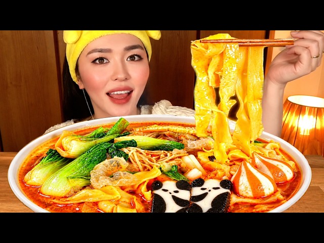 【ASMR】激ハマり中の麻辣湯を爆食🔥【咀嚼音/ Mukbang/ Eating Sounds】【日本語字幕】