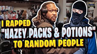 I Rapped &quot;Hazey&#39;s Packs &amp; Potions&quot; Lyrics to Random People In London - Gamas Quest