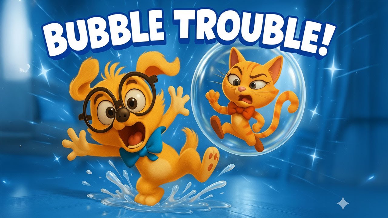 Bubble Trouble 🫧 | Funny Cat & Dog 3D Cartoon for Kids | Tikki & Tokka