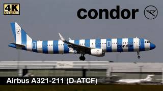 Condor (Blue Sea Livery) - Airbus A321-211 (D-ATCF) Landing at Vienna Airport RW 11 #planespotting