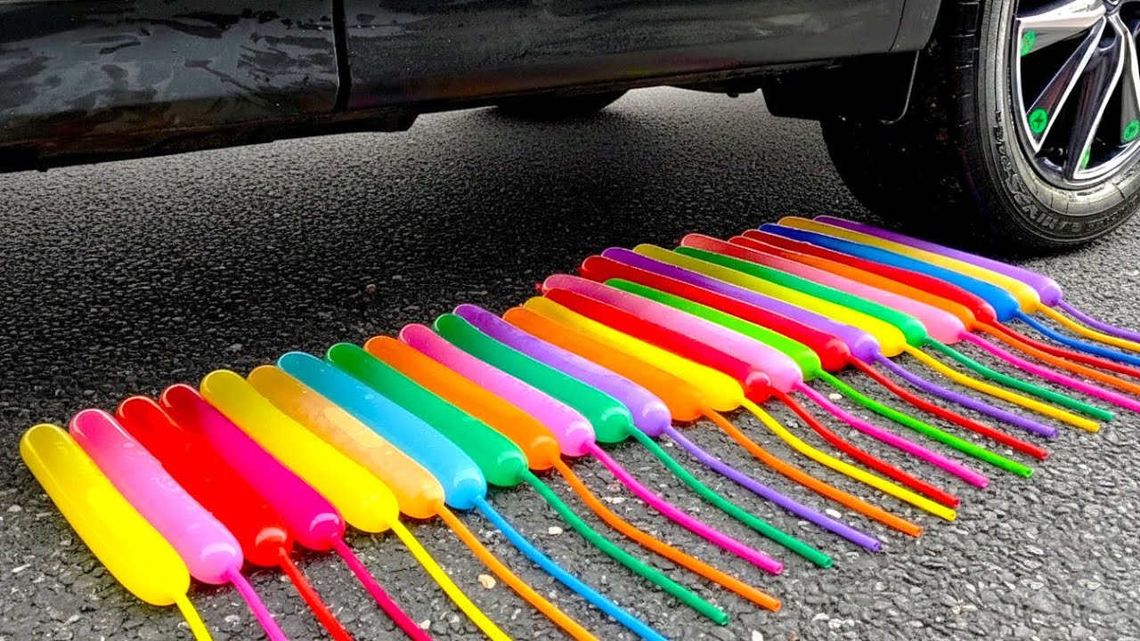 💦 Funny Crushing Experiment Water Long Balloons vs Car 🌈 Crushing Crunchy & Soft Things with Car!