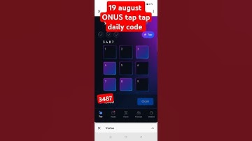 Onus tap tap daily 19 August code | Onus tap tap #onus #onusdailycode #airdrop #tap2earn