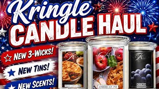 KRINGLE CANDLE Haul ft. New 3-Wicks 🥰 American Made Soy Candles 🇺🇸