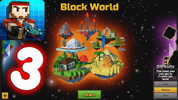 Pixel Gun 3D - Gameplay Walkthrough Part 3 - Block World: Levels 1 - 3 iOS / Android