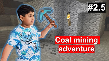 Minecraft 2.5: Epic Coal Mining Adventure l #minecraft #minecraftshorts #minecraftsurvival