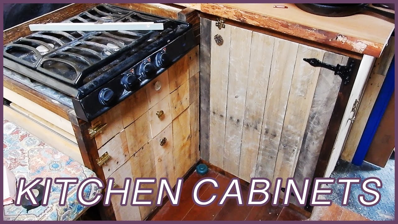 Rustic Kitchen Cabinets Van Build E029 Youtube