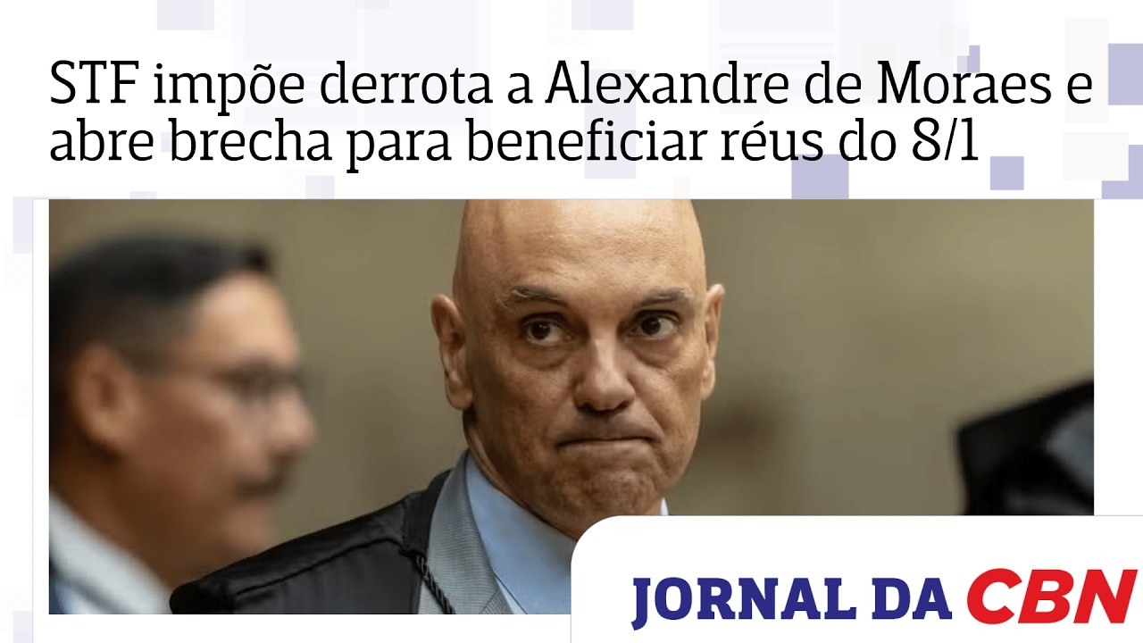Imagem ilustrativa sobre STF impõe derrota a Alexandre de Moraes e réus do 8/1 ganham chance de reduzir penas