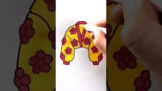 Coloring a Sweater With Flowers #coloring #art #sweater #flowers #diy #clothes