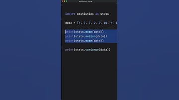 Statistics Module IN Python i guess #coding #python