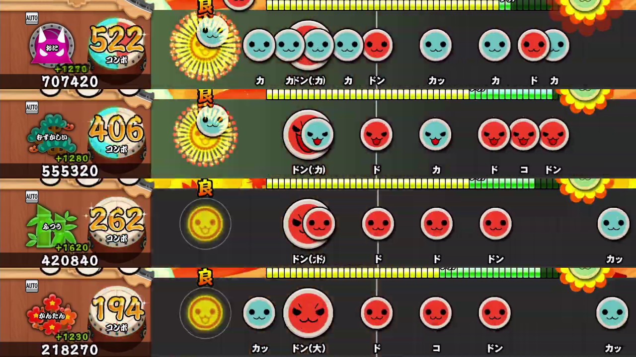 太鼓の達人 PS4 わら得る2000【全難易度同時再生】セッションでドドンがドン！