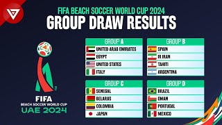 Draw Results FIFA Beach Soccer World Cup 2024 - Group Stage