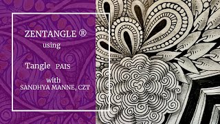 Zentangle® Mini Project with Tangle PAIS beginners tutorial