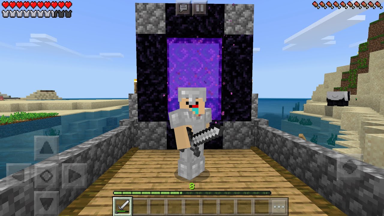 Going To The Nether (Minecraft Lets Play Episode 4) - YouTube