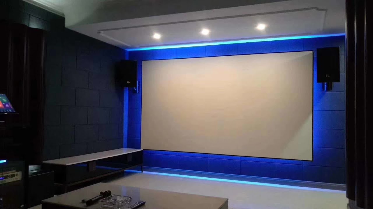 Thin Bezel Fixed Frame Home Theater Projector Screen ZHK100B Series