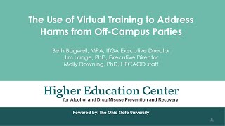 The Use of Virtual Training to Address Harms from Off-Campus Parties