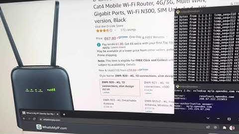 Starlink, failing over to 4G with the D-link 920 router. Quick test