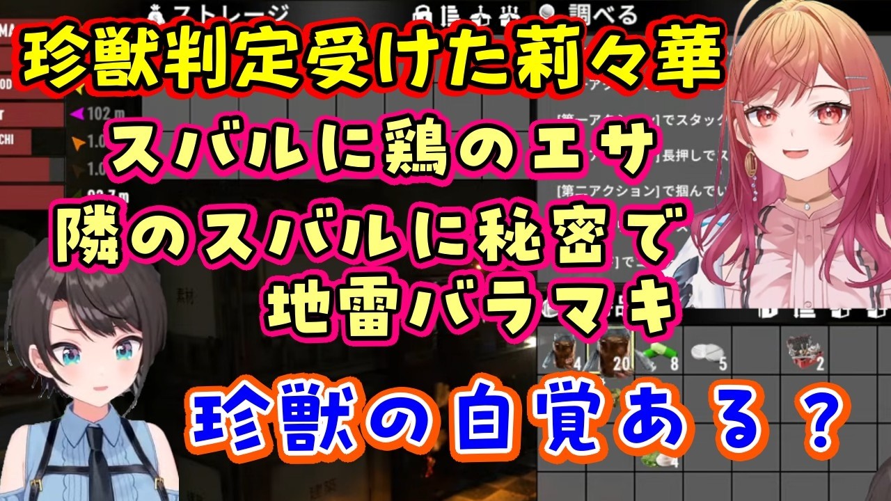 珍獣同士で組むことになった【一条莉々華】と【大空スバル】、りりかの奇行が強いw【ホロライブ/切り抜き】