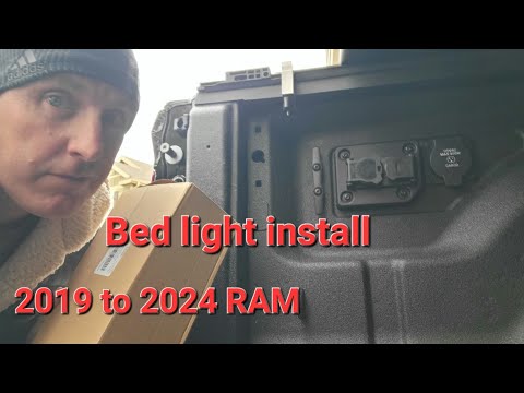 RAM Truck bed light install tutorial LED…Factory how to 2018 to 2024..1500..2500..3500!
