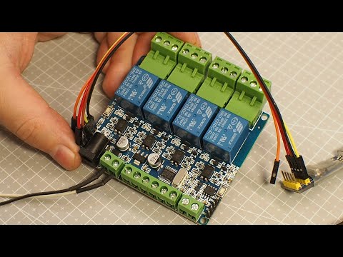 Модуль на 4 реле с RS485. Modbus RTU Relay. C0135