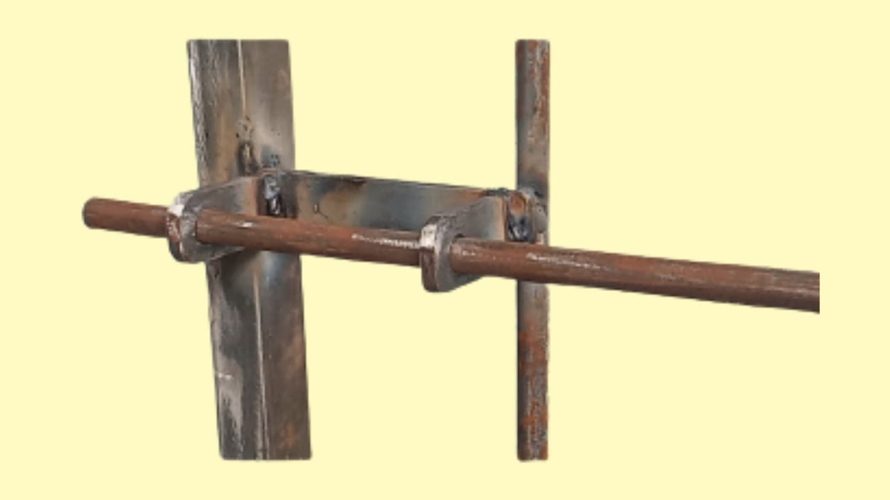 iron door lock idea gate lock diy iron craft YouTube