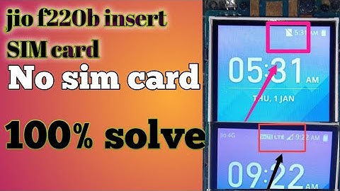 Jio f220b No SIM card problem सिम कार्ड प्रॉब्लम kaise solve Karen!! Jio phone network problem