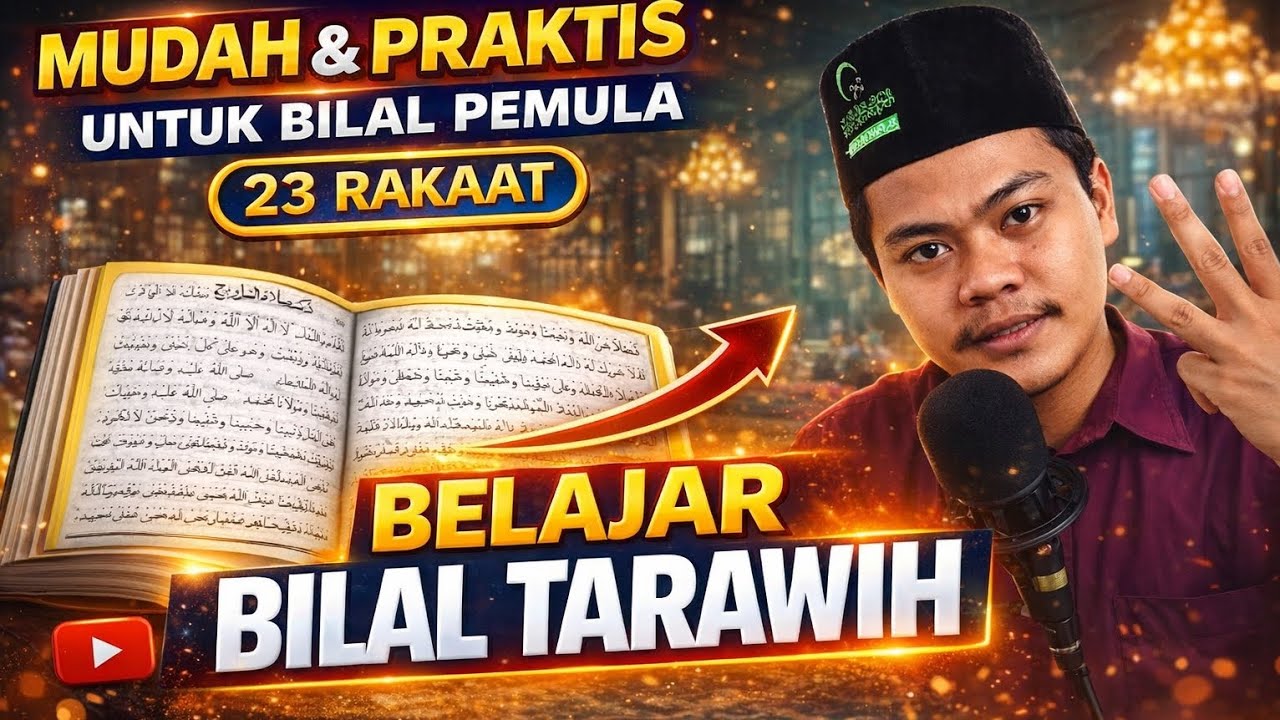 Bacaan Bilal Tarawih 20 Rakaat - 3 Witir