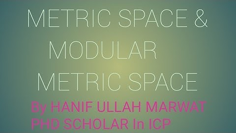 @Education Zone  Discuss the difference between metric space and modular metric space