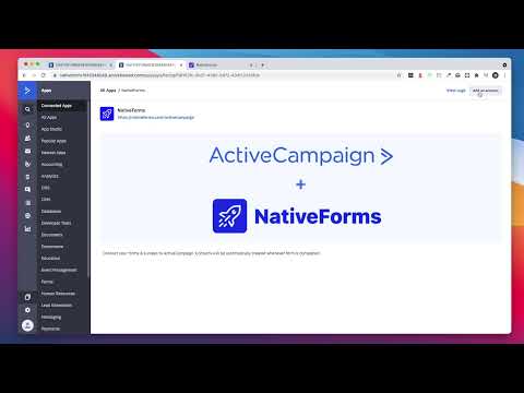 NativeForms / ActiveCampaign - Integration Preview