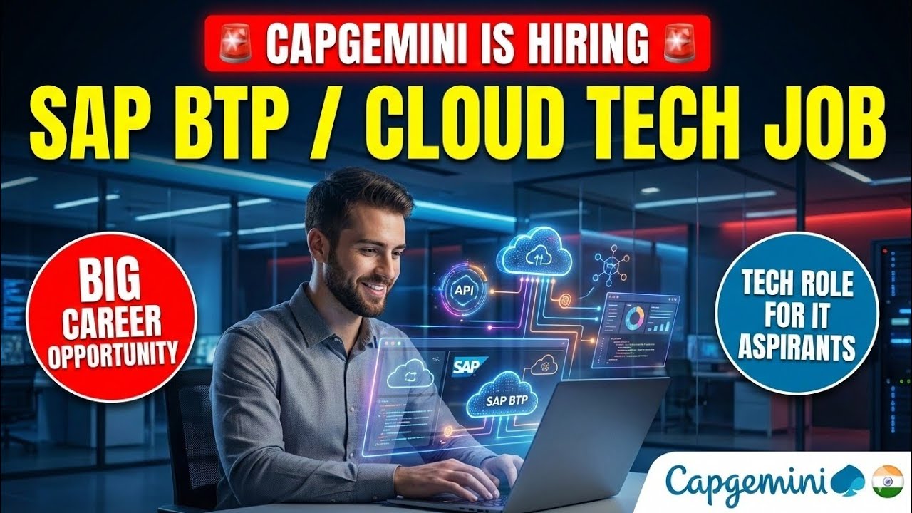 Capgemini Hiring 2026 | SAP BTP / Cloud Tech Job | IT Jobs for Freshers ...