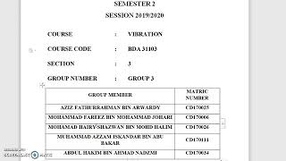 Group 3 project vibration