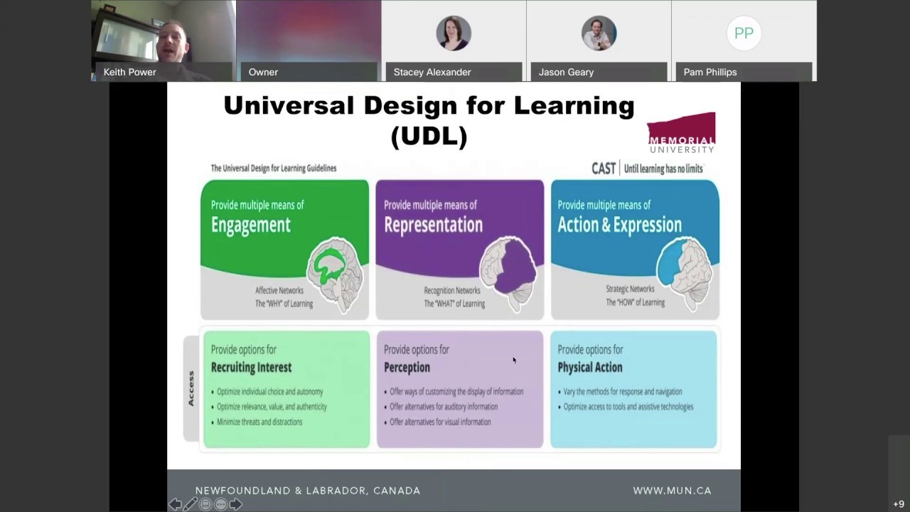 Embedding the Principles of Universal Design in Remote Instruction, 2020