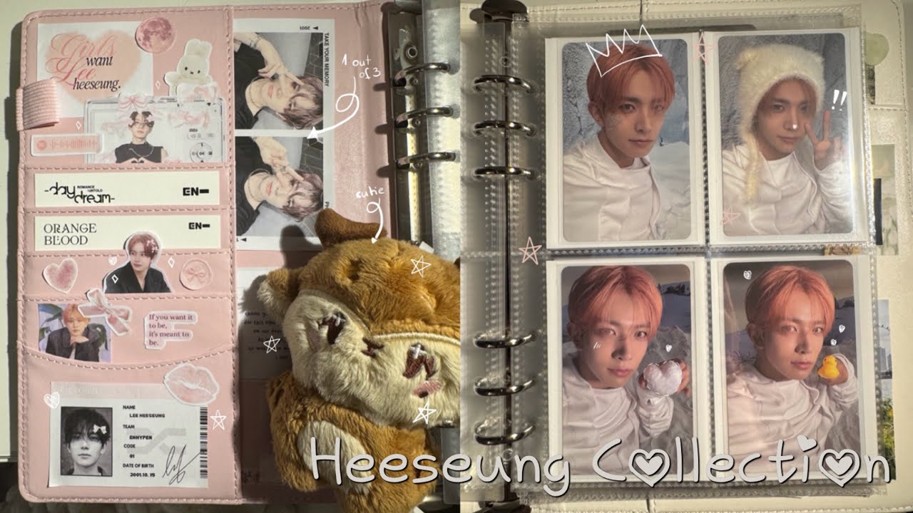 storing my heeseung photocard collection ♡🦌 (ASMR)