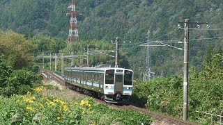 JR東海管内（中央西線・飯田線）に乗り入れているJR東日本 211系長野色