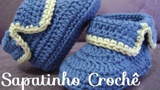 Sapatinho de Bebê Azul Feito de Crochê - Dicas de Modelos e Vídeo