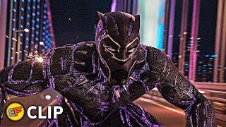 Black Panther vs Ulysses Klaue - Busan Car Chase Scene | Black Panther (2018) IMAX Movie Clip HD 4K