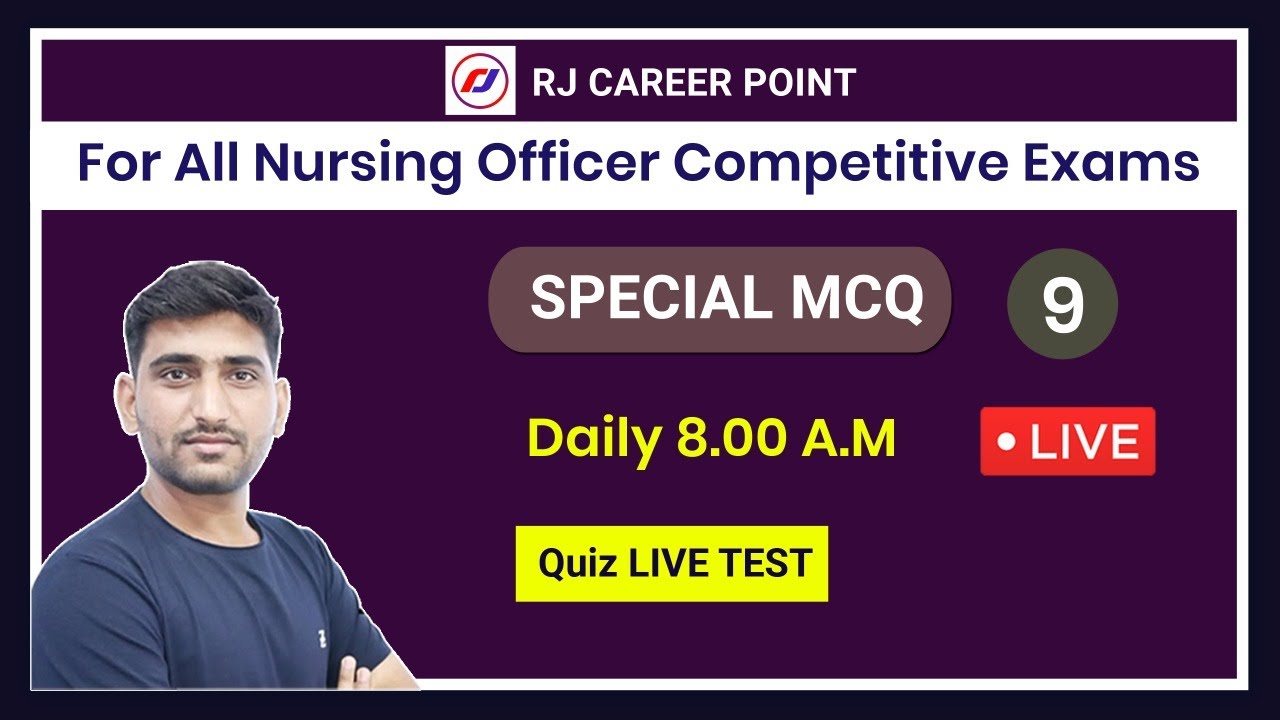 Special mcq -9 Nursing officer| AIIMS NORCET | ESIC | All Central  & State Govt. |  By- Vijay  sir