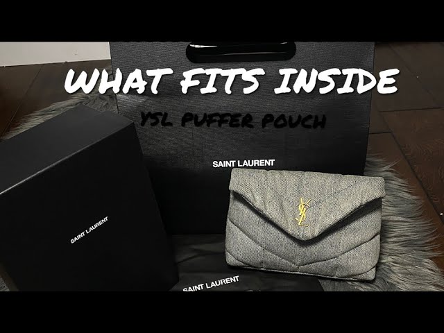 puffer small pouch in quilted lambskin