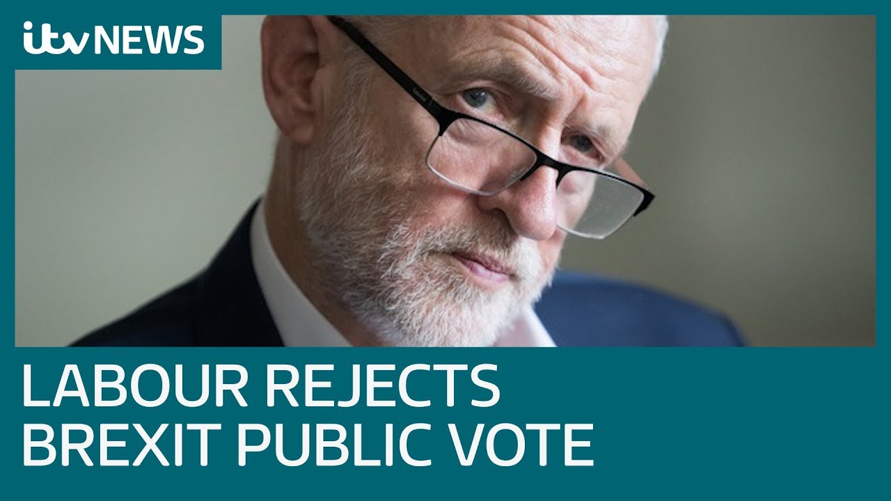 newspaper mockup Victory for Jeremy Corbyn as Labour rejects call to back public vote on any Brexit deal | ITV News