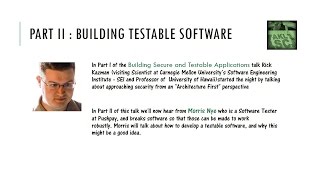Building Testable Applications