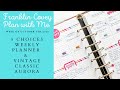 Franklin Covey Plan with Me Classic Vintage Aurora- 5 Choices Planner- Week of Oct 5, 2020