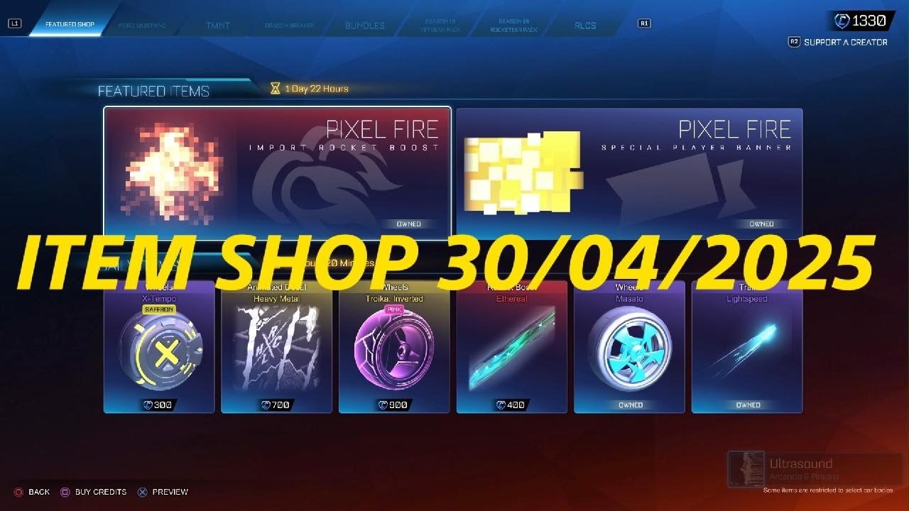 Rocket League item shop today - ITEM SHOP 30/04/2025