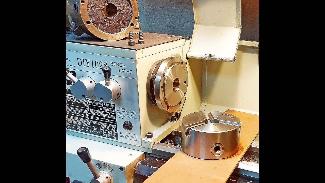 Removing Centering Removing a 4-Jaw Self-Centering Lathe Chuck, Installing a 3-Jaw ...