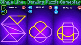 Single Line : Drawing Puzzle Android gameplay || Level 43-49 ||  Video No. 5 screenshot 4